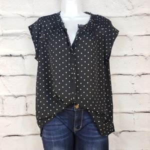Daniel Rainn Polka Dot Top Sz L Stitch Fix